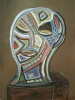 Pastel Mask Bust 18x24 pastel